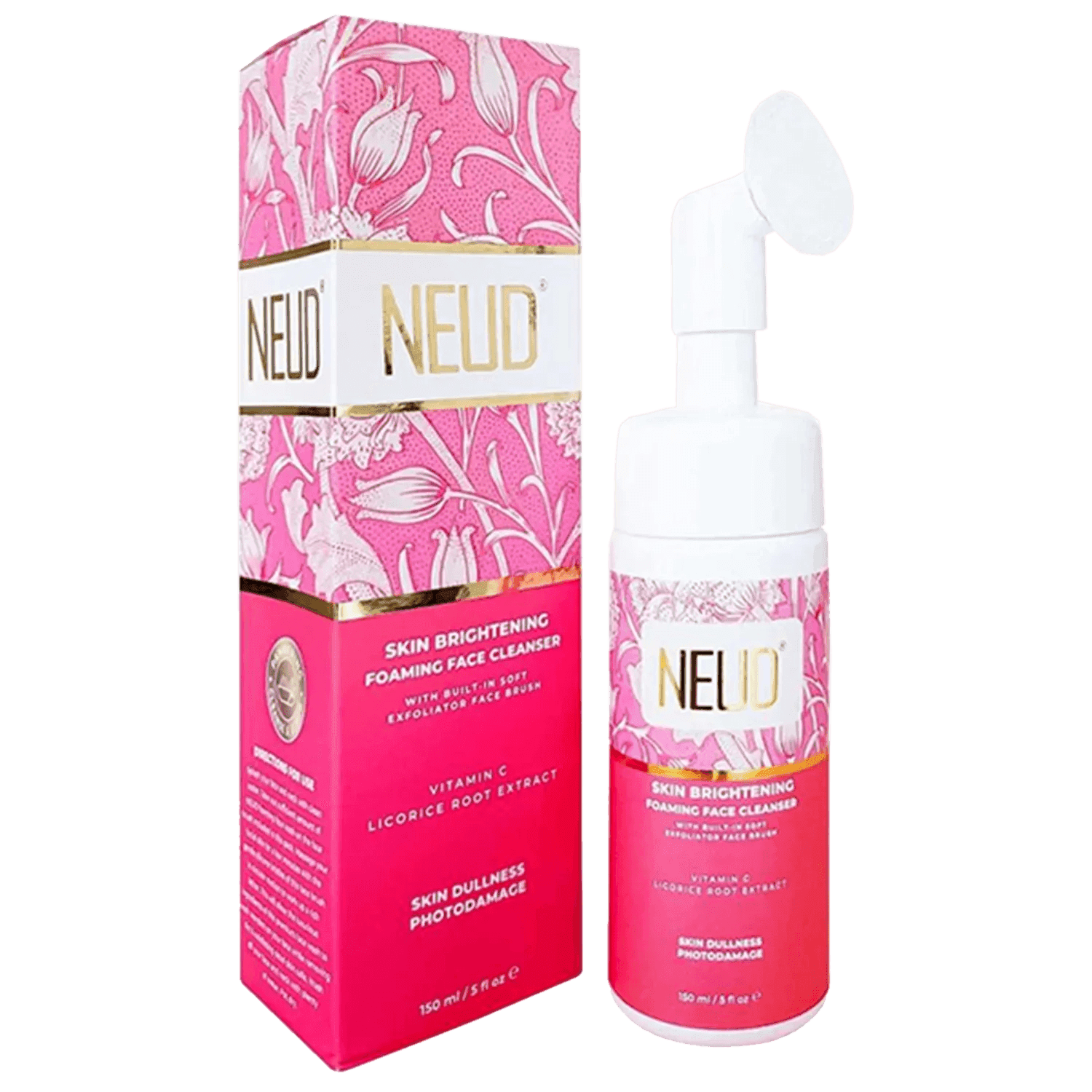 neud skin brightening foaming face cleanser 2 packs (150ml)