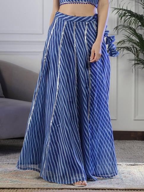 neudis blue & white striped skirt