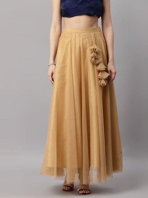 neudis beige relaxed fit skirt