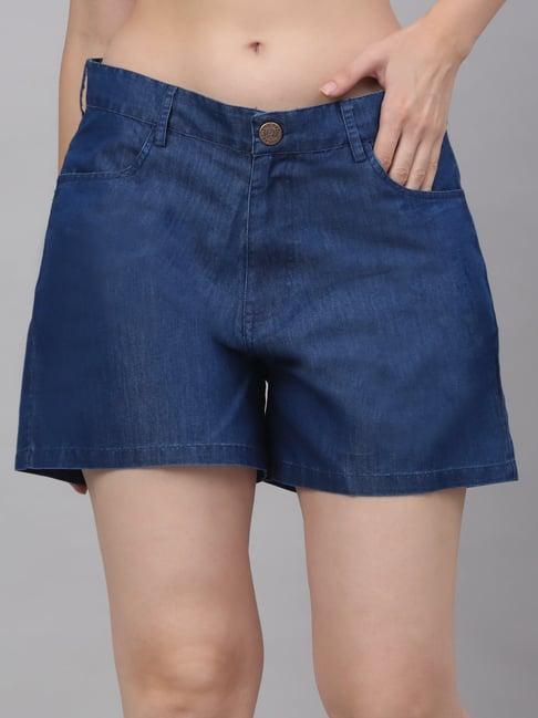 neudis blue denim shorts