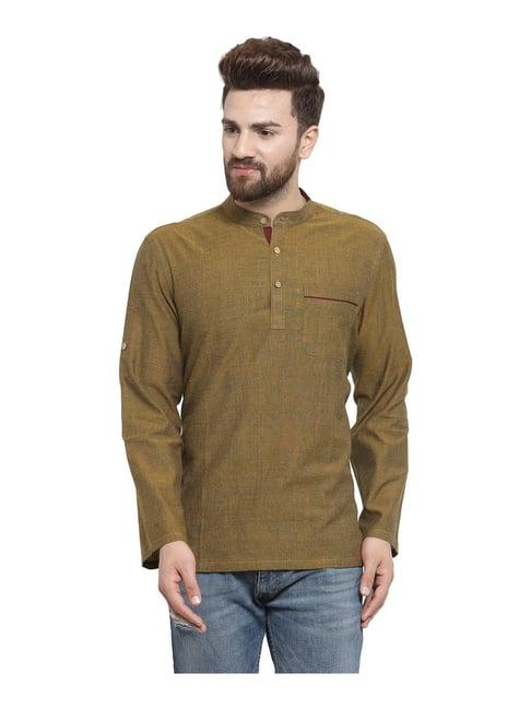 neudis brown mandarin collar kurta