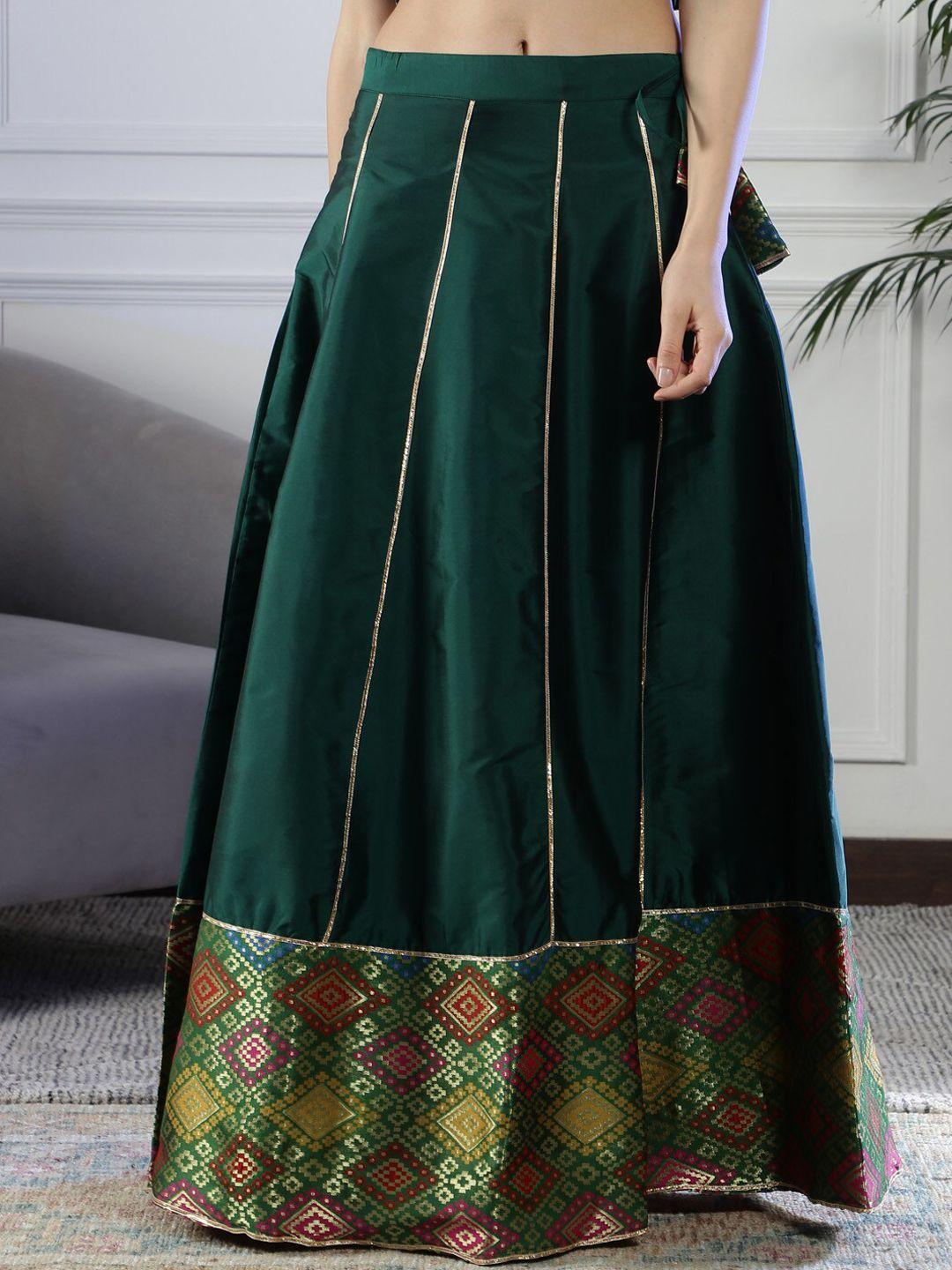 neudis embellished maxi flared lehenga skirt