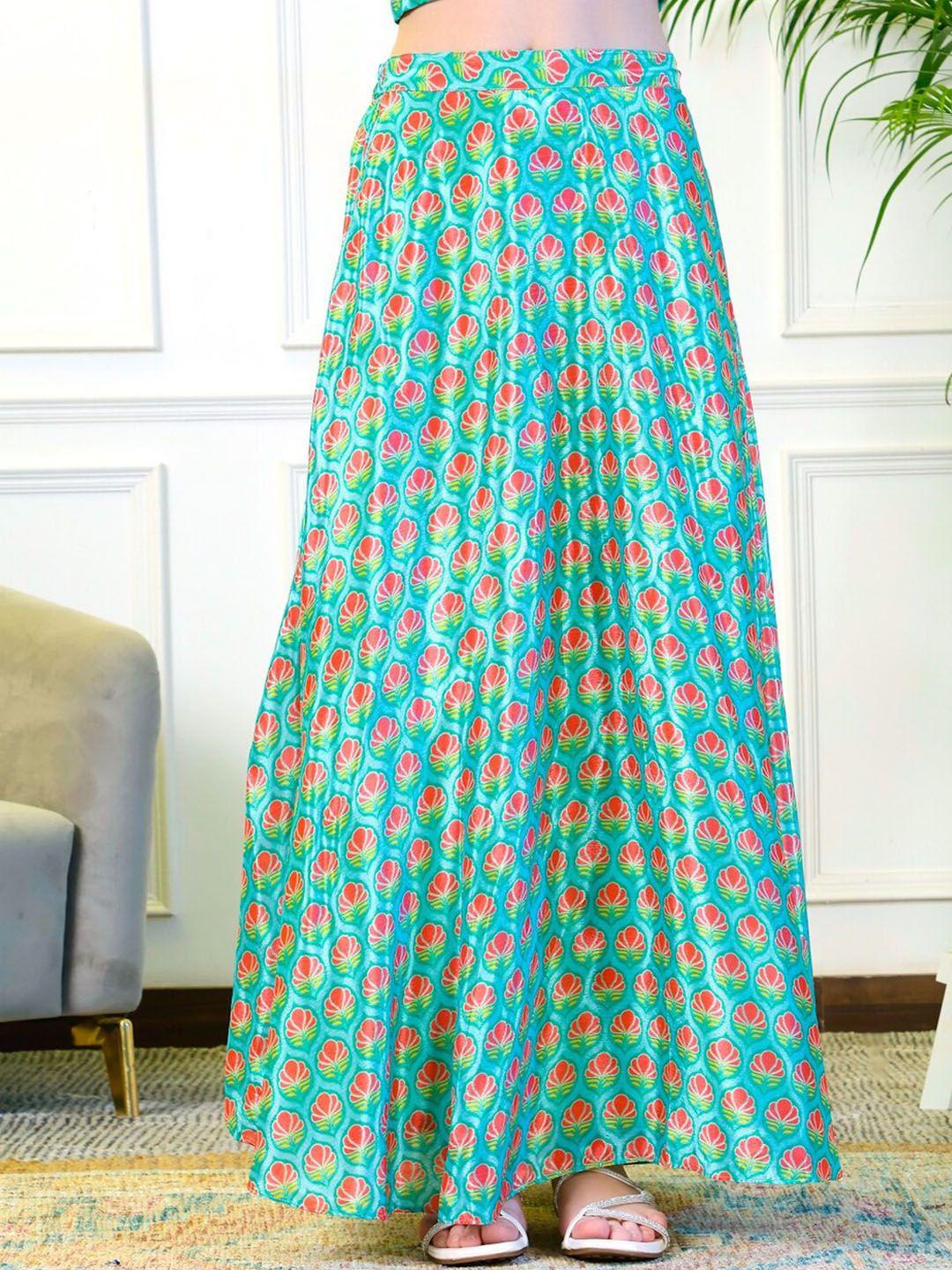 neudis geometric printed maxi lehenga skirt