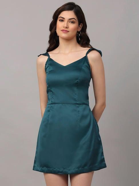 neudis green mini a line dress