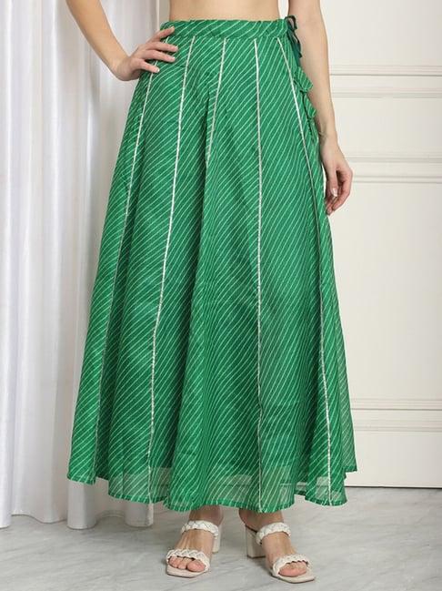 neudis green stripes skirt