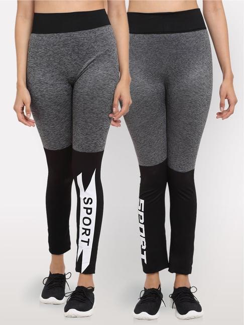 neudis grey printed tights - pack of 2