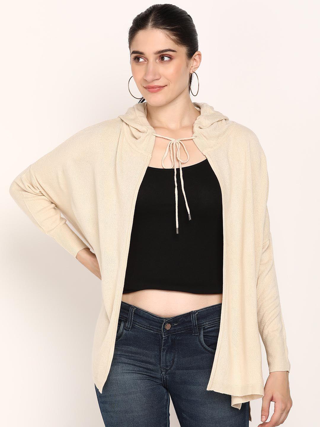 neudis hooded open front shrug