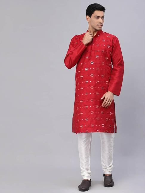 neudis maroon full sleeves straight kurta