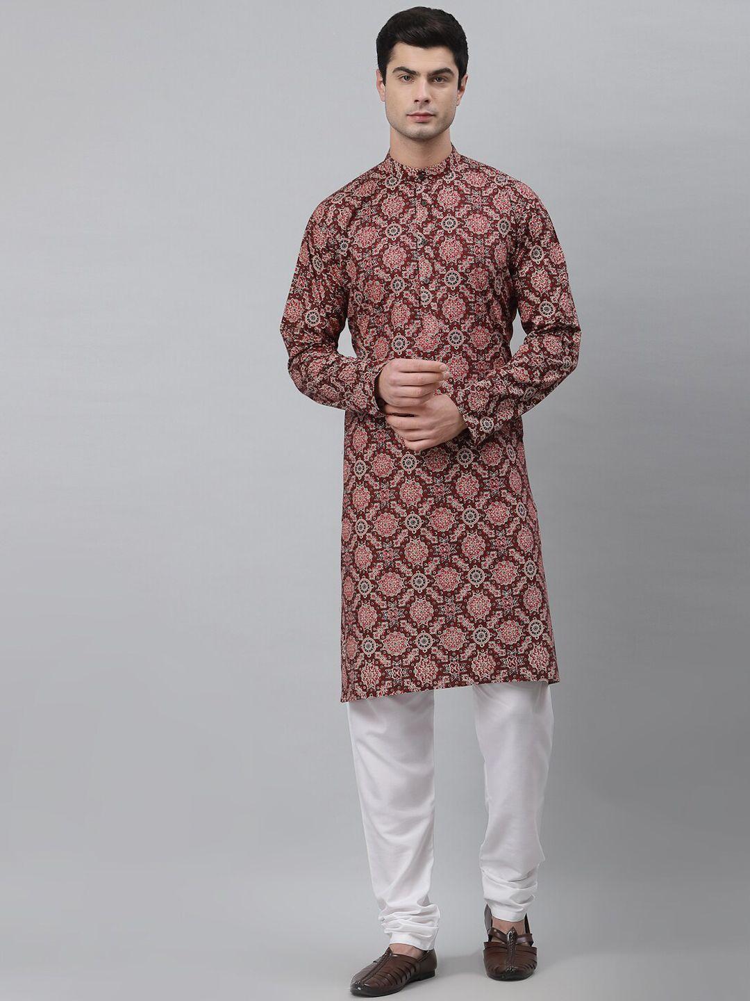 neudis men ethnic motifs printed indie prints kurta