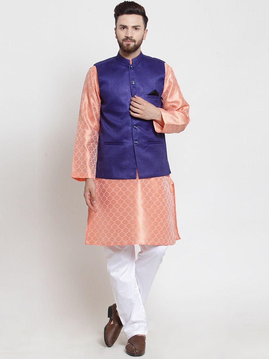 neudis men woven design nehru jackets