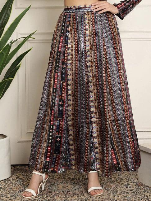 neudis multicolor printed maxi skirt