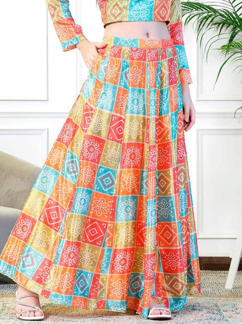 neudis multicolor printed maxi skirt