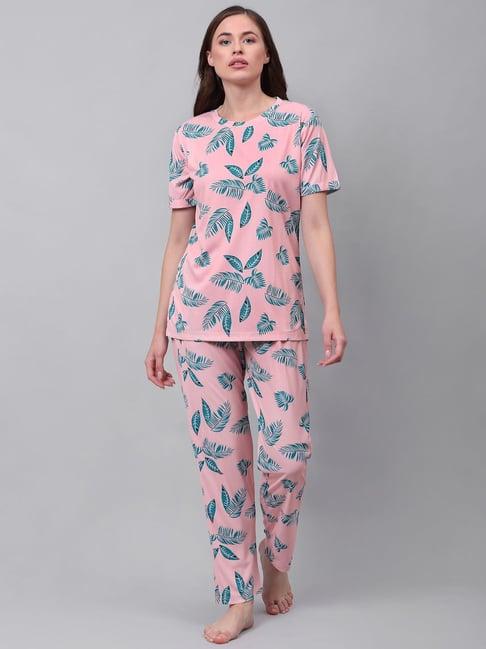 neudis pink printed t-shirt with pyjamas