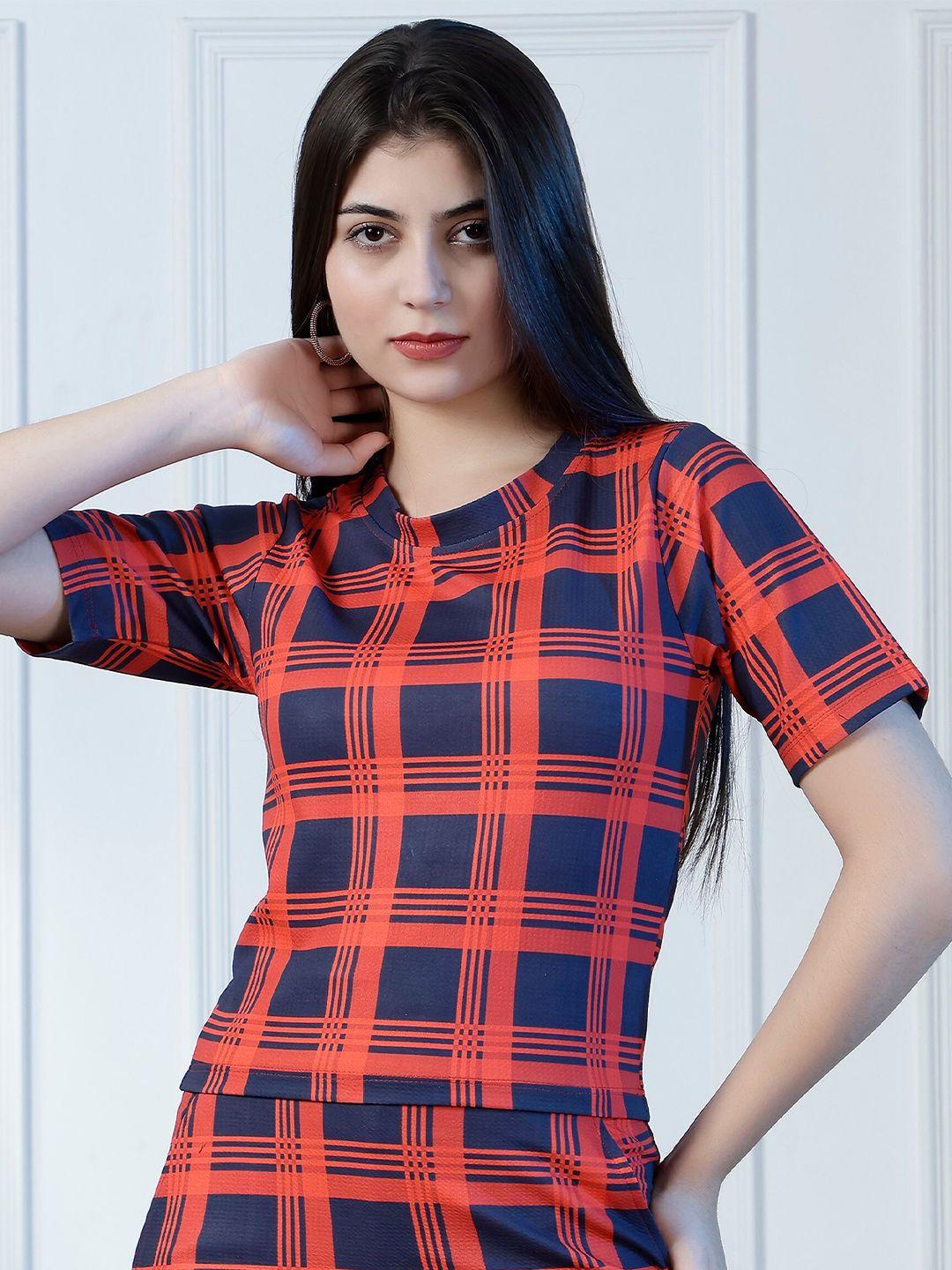 neudis round neck checked top