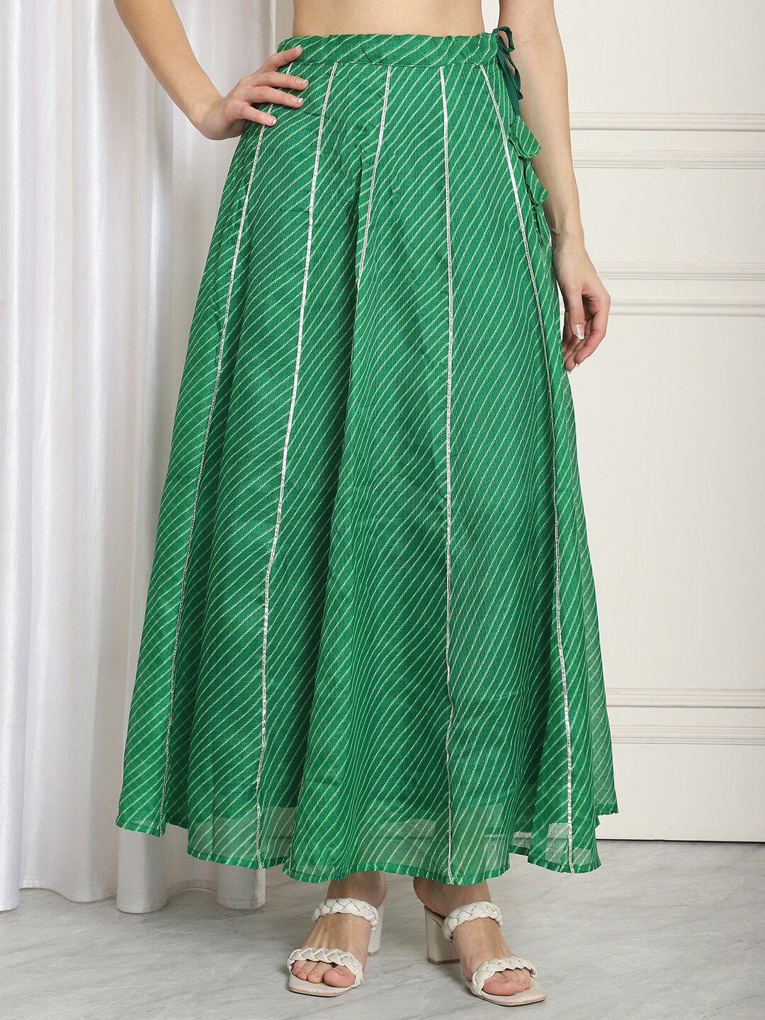 neudis striped flared maxi length skirt