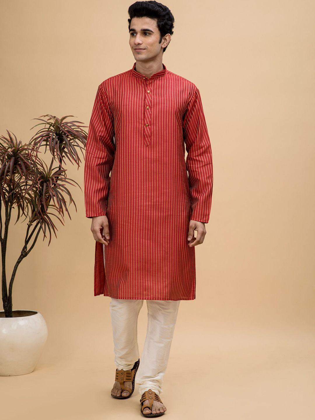 neudis striped regular kurta with churidar