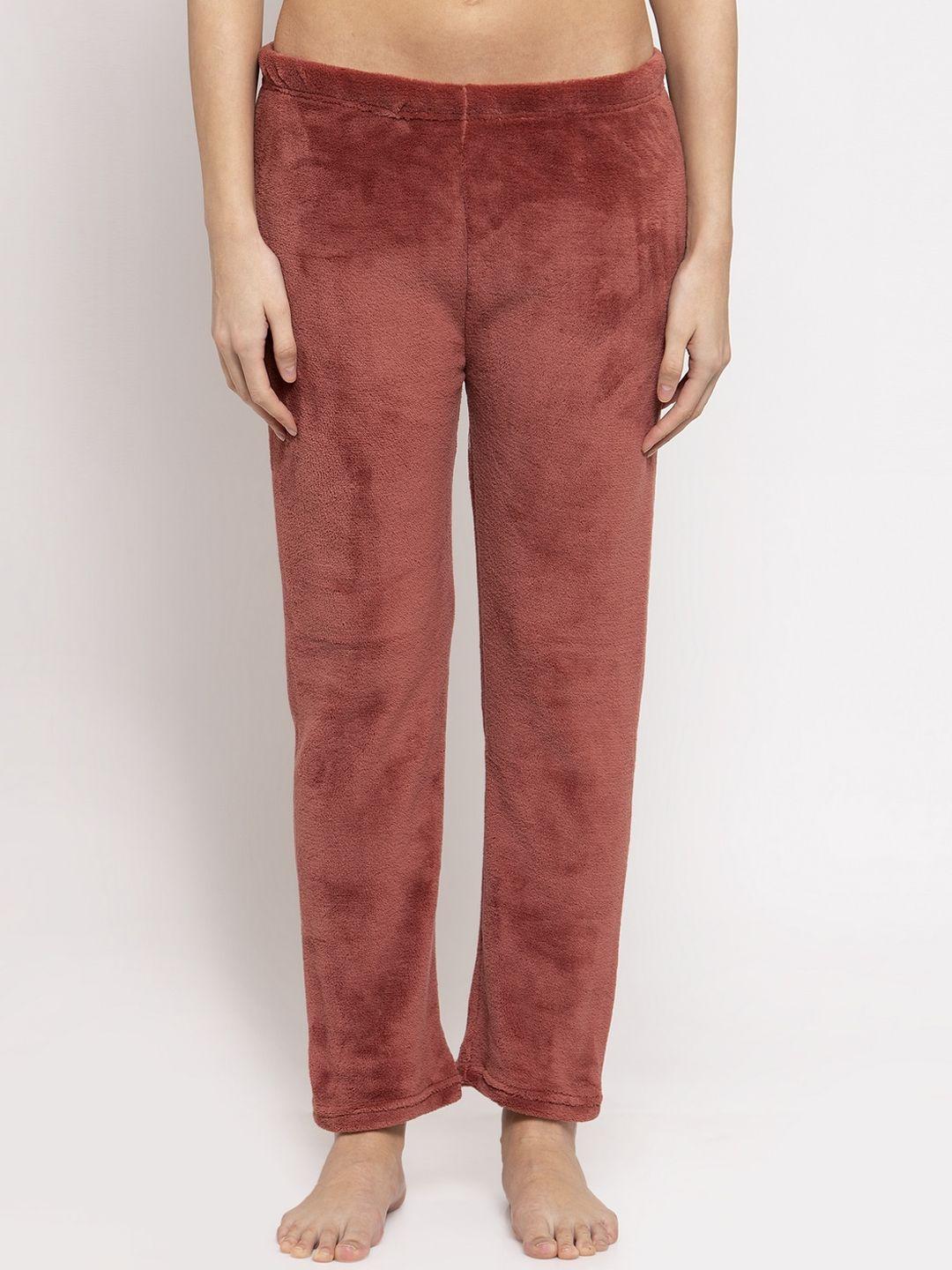 neudis women brown solid lounge pant