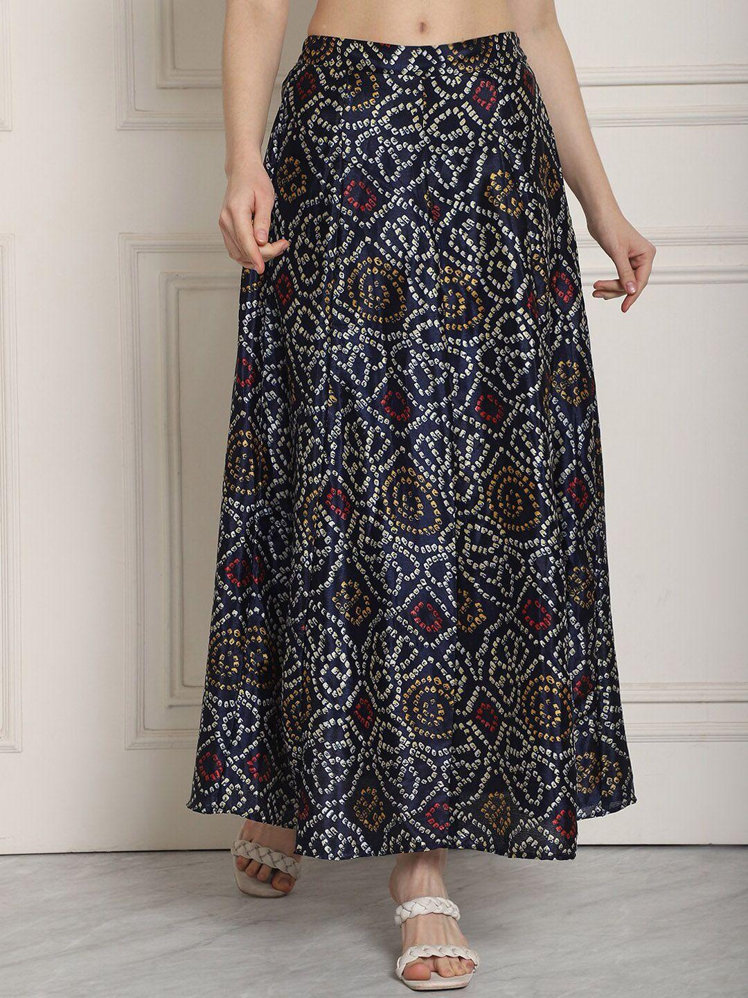 neudis women printed maxi flared skirt