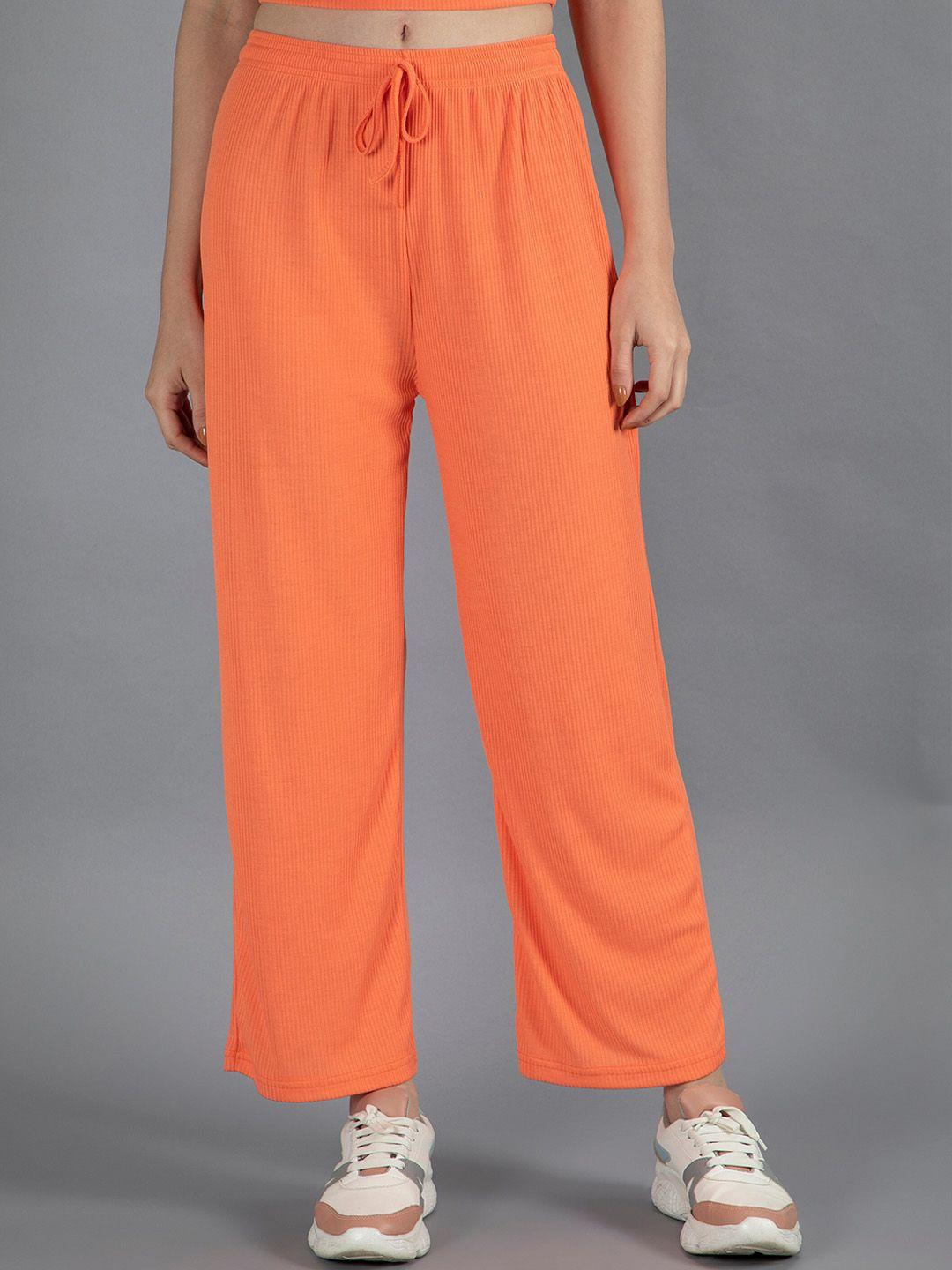 neudis women ribbed flared cotton track pants