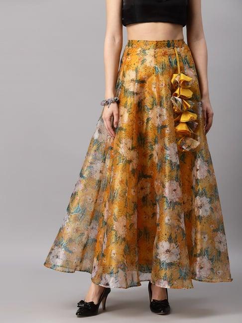 neudis yellow printed skirt