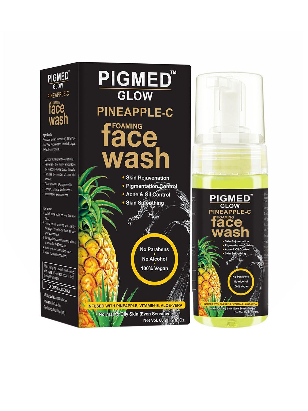 neuhack pigmed glow pineapple vitamin c foaming face wash - 60 ml