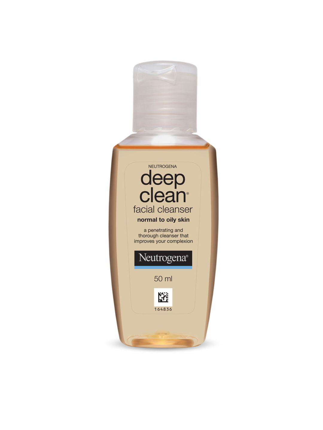 neutrogena deep clean facial cleanser for normal to oily skin - 50 ml