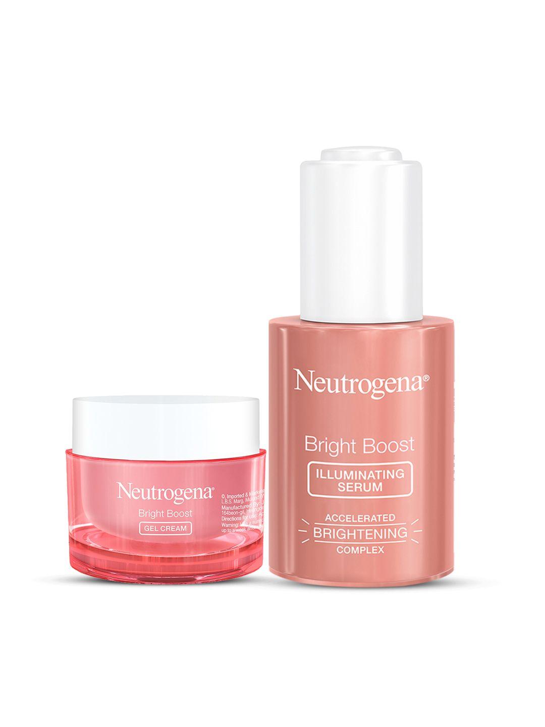 neutrogena set of bright boost gel cream 15g & illuminating serum 30ml