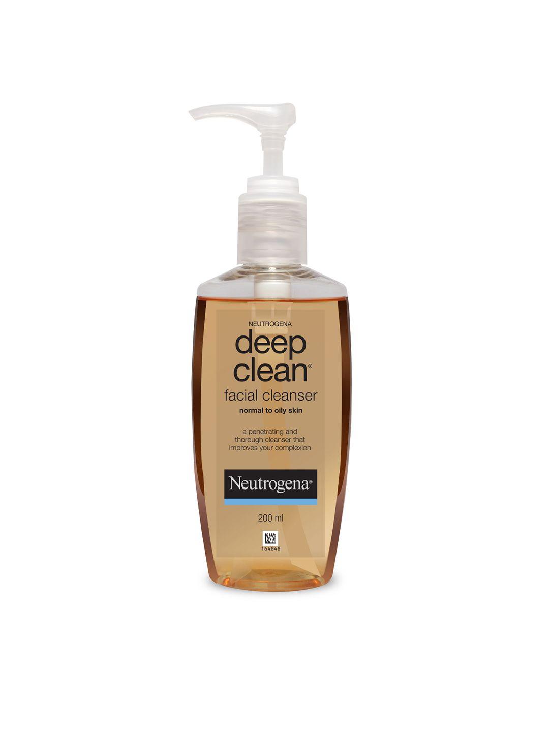 neutrogena deep clean facial cleanser for normal to oily skin - 200 ml