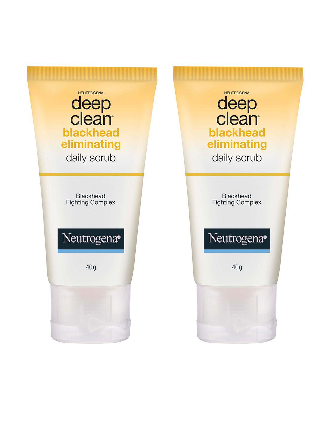 neutrogena set of 2 deep clean blackhead eliminating daily scrub