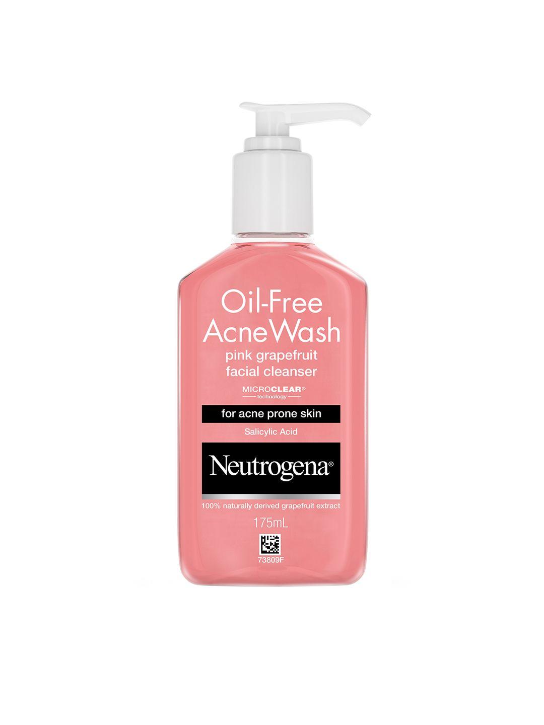 neutrogena unisex oil free acne wash pink grapefruit facial cleanser 175 ml