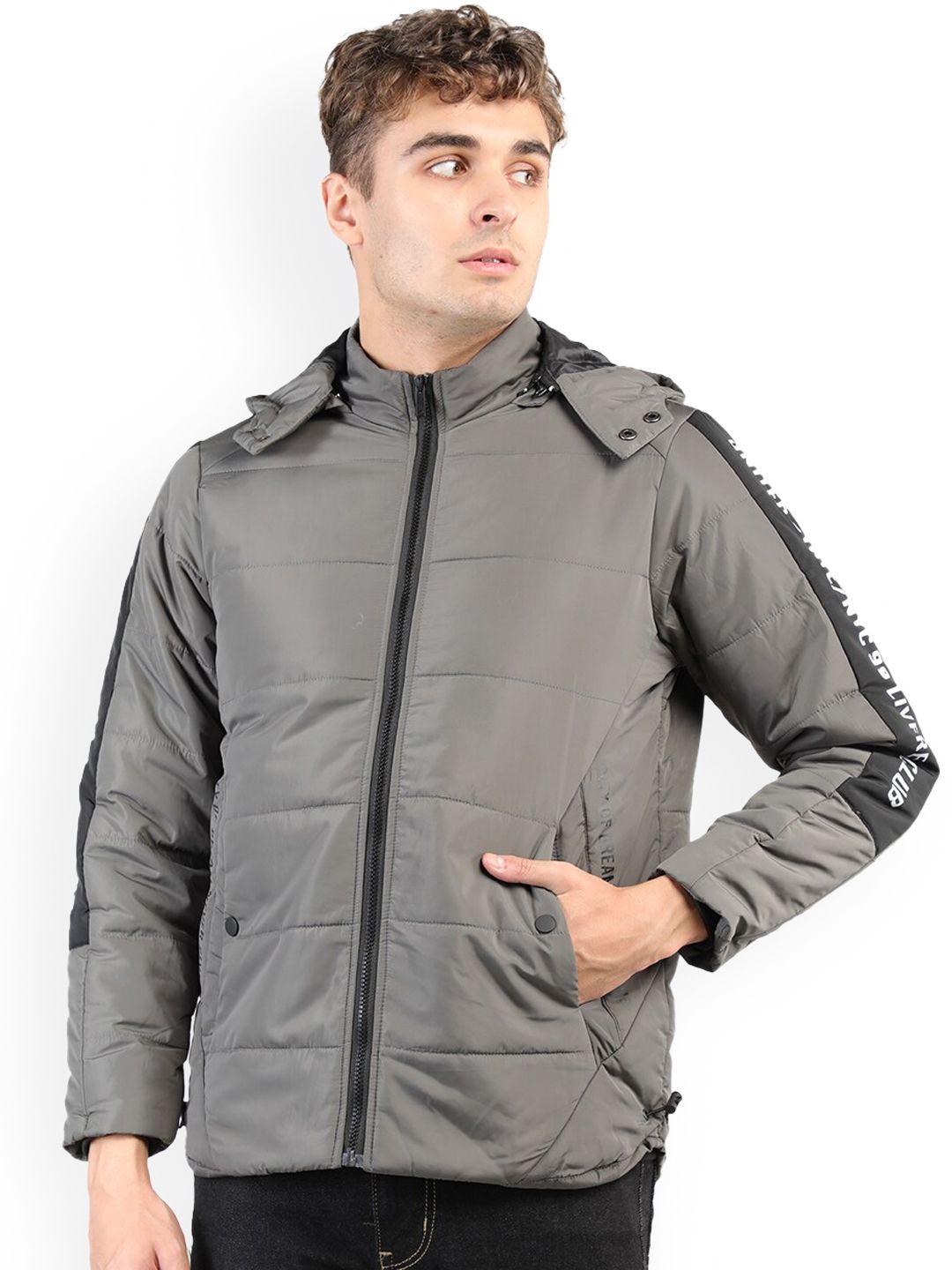 neva men grey lightweight puffer jacket
