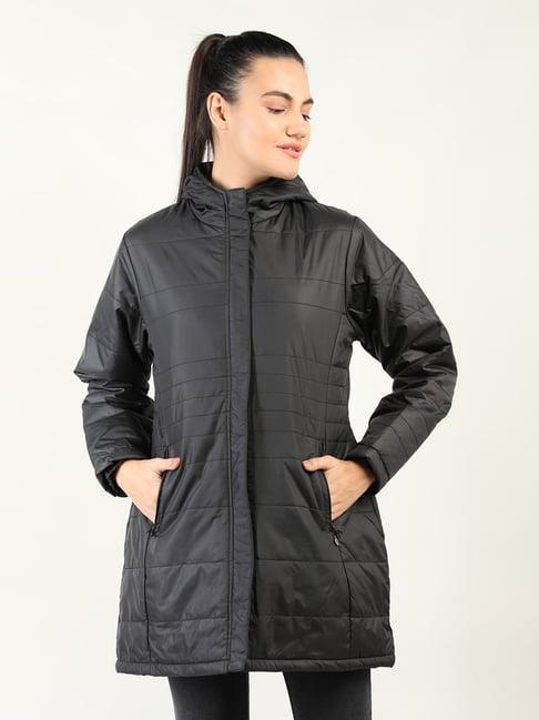 neva black hooded jacket
