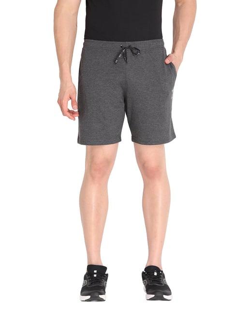 neva grey cotton regular fit shorts
