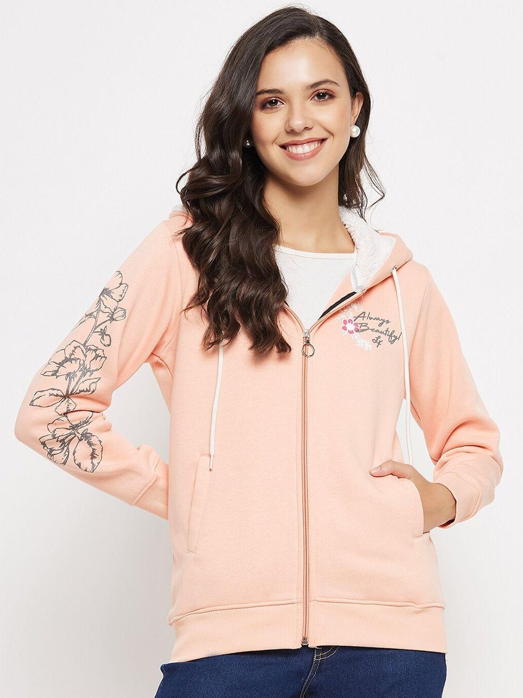 neva hooded front open sweatshirt