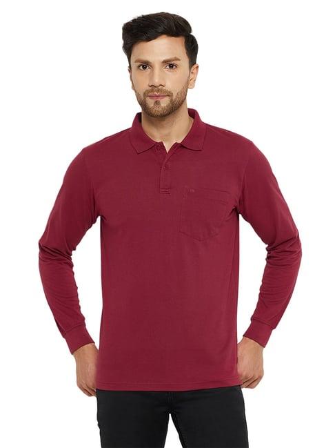 neva livfree classic maroon regular fit polo t-shirt