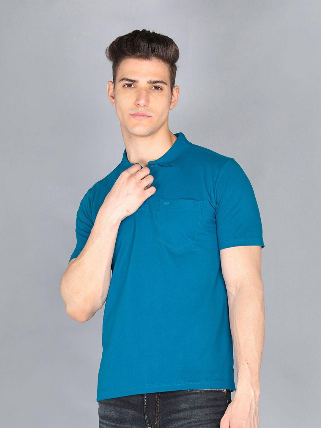 neva men blue polo neck t-shirt