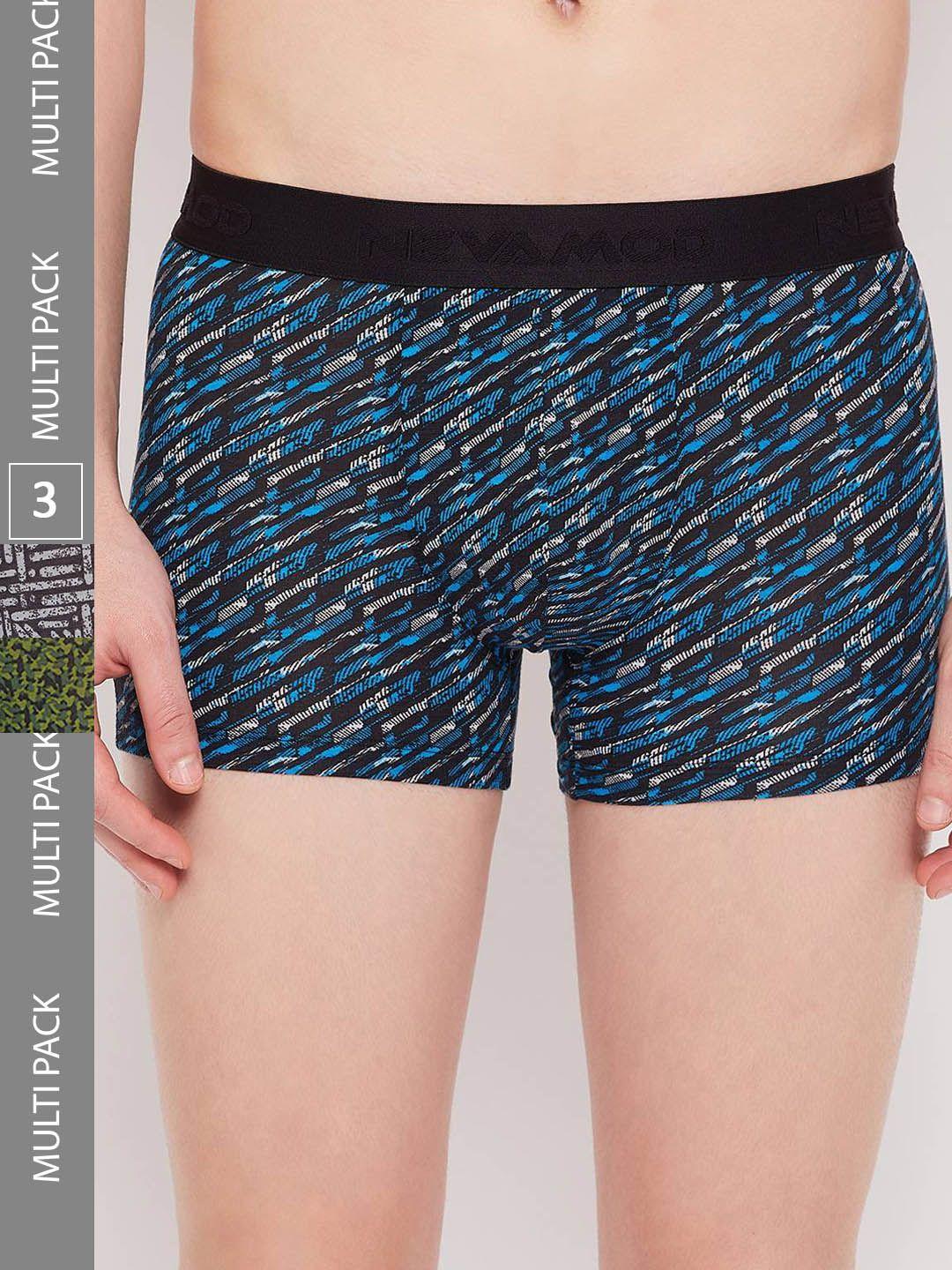 neva men pack of 3 printed modal trunks