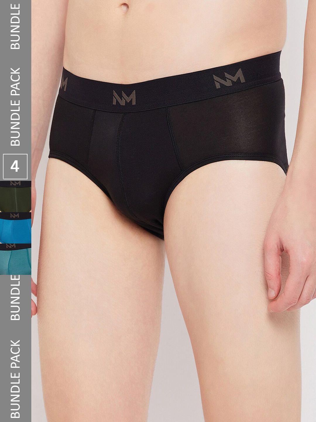neva men pack of 4 anti microbial durable basic cotton briefs