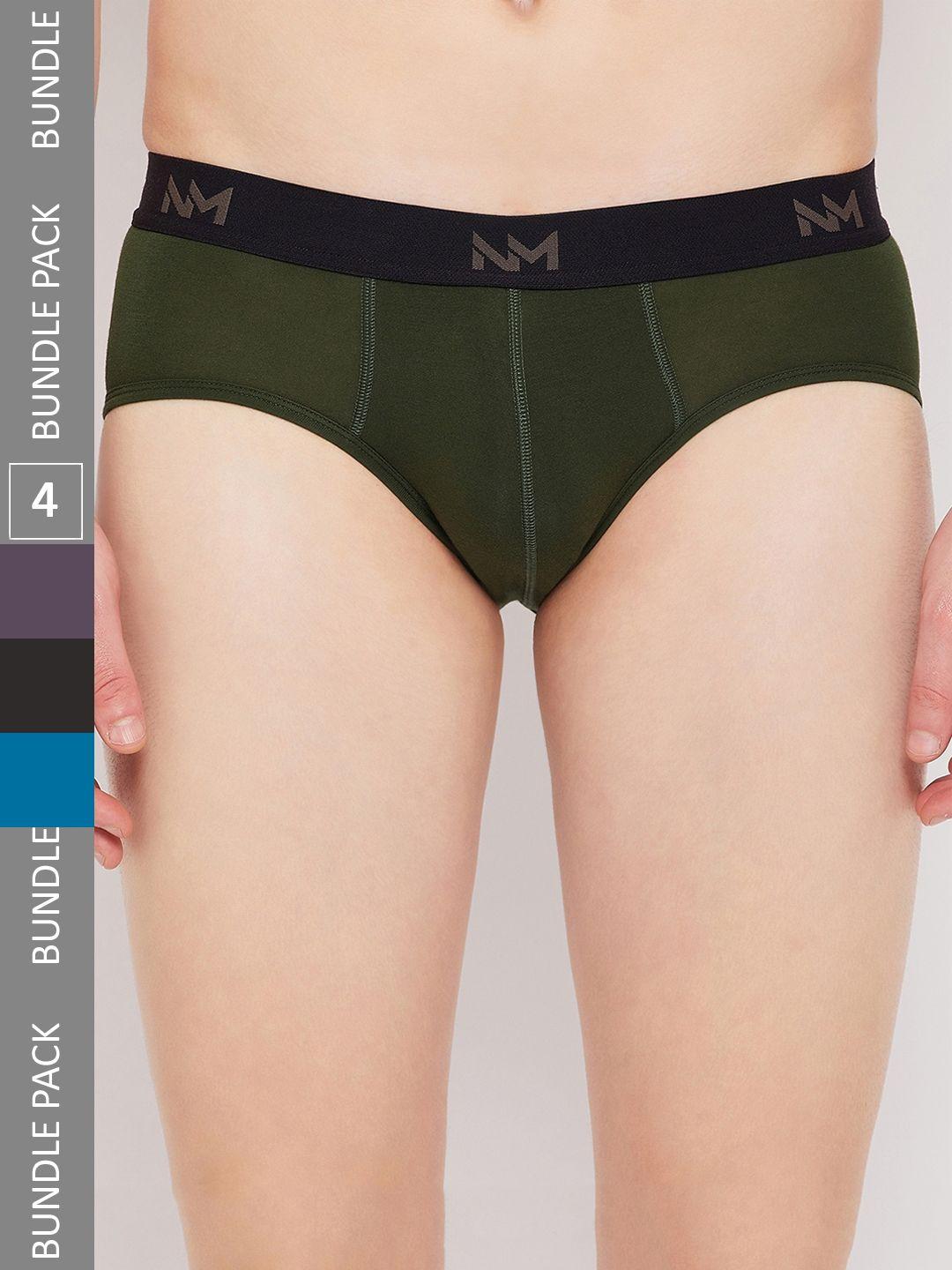 neva men pack of 4 modal highly breathable super absorbent anti-microbial basic briefs