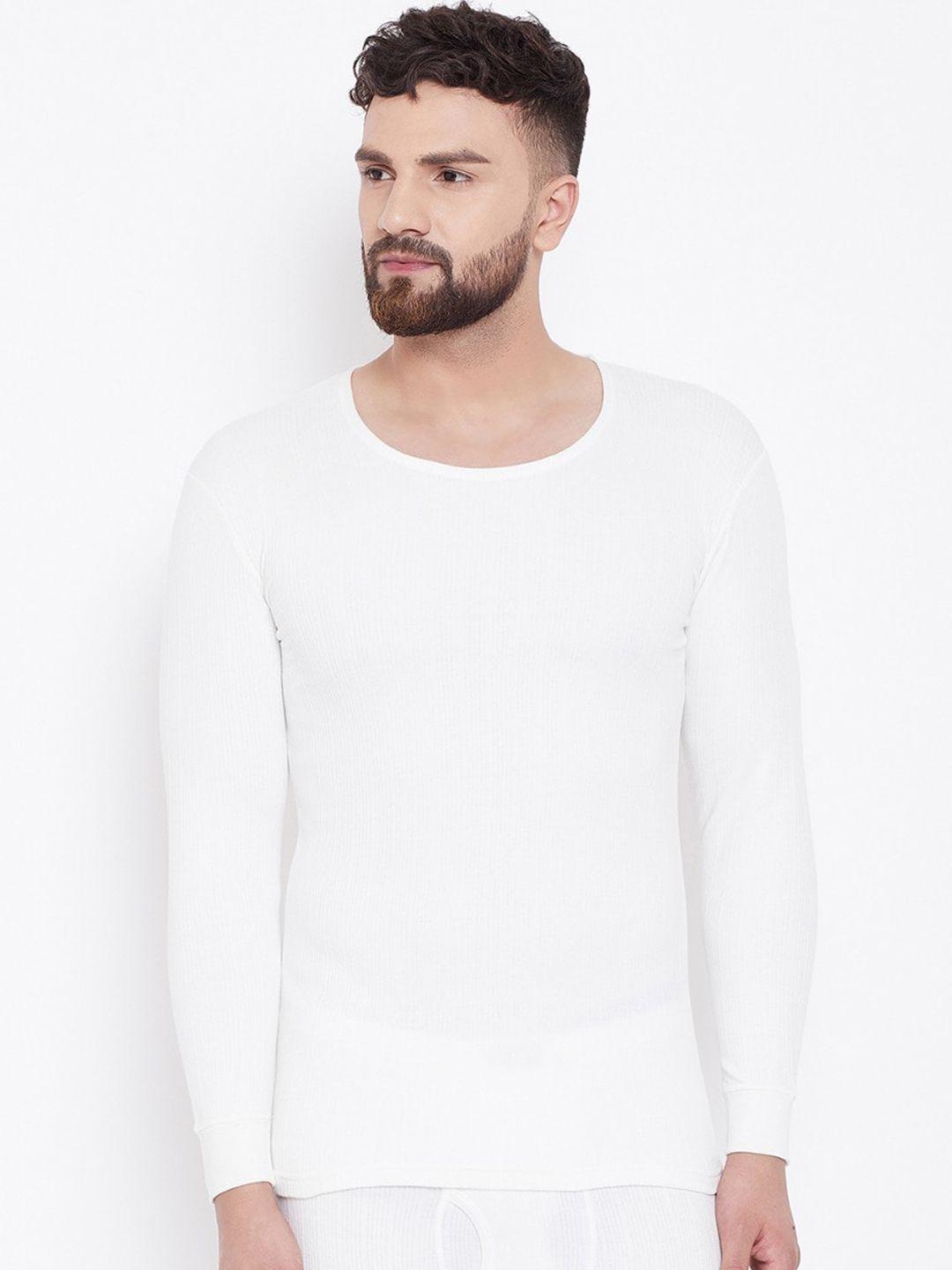 neva men white ribbed thermal top