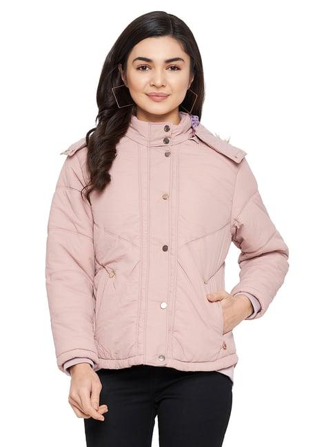 neva pink full sleeves hooded jacket
