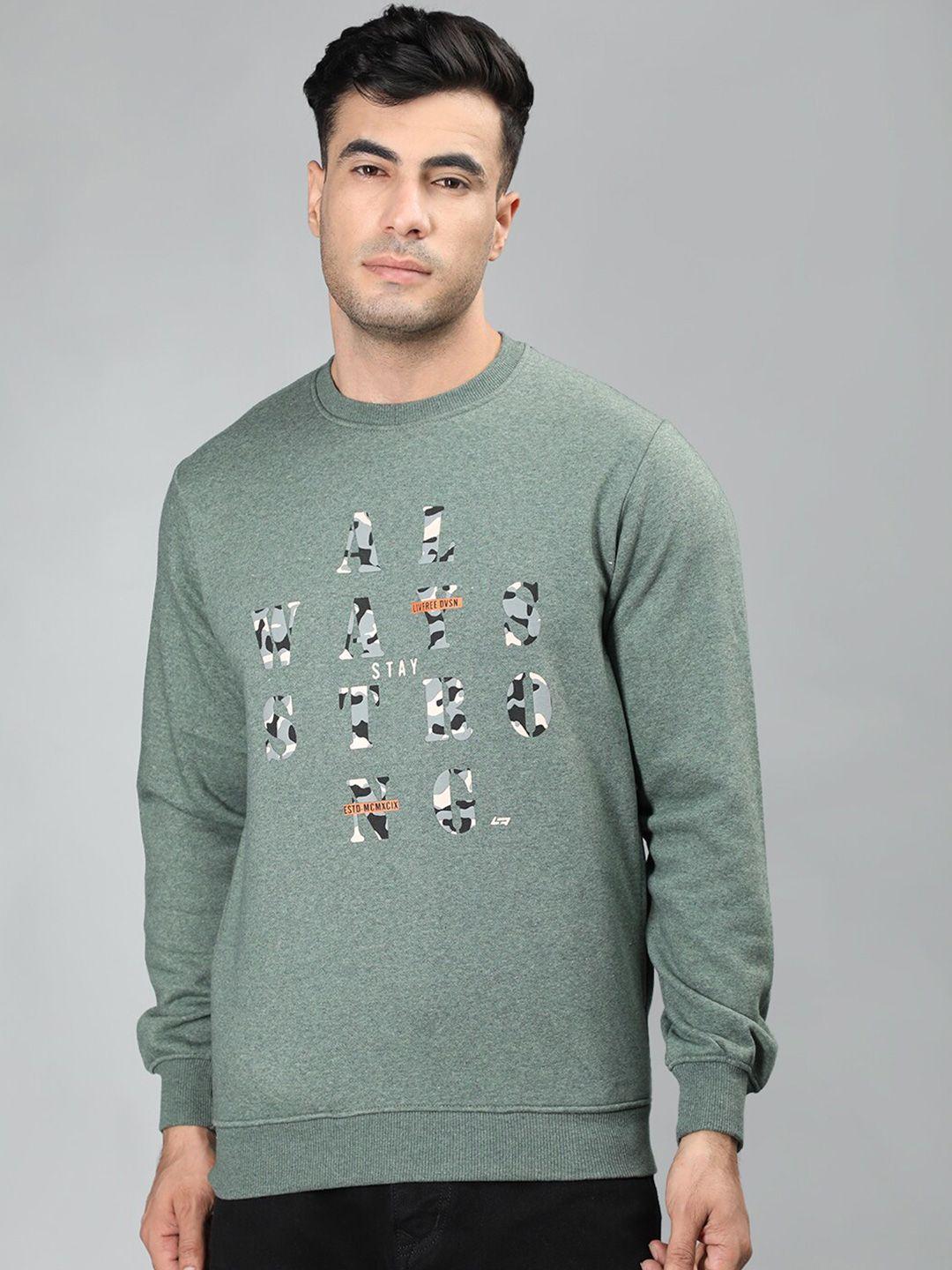 neva typography printed cotton pullover sweatshirt