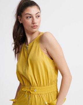 nevada racerback playsuit with flap pockets