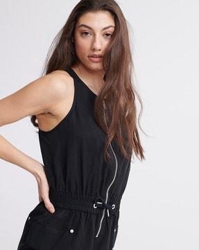 nevada racerback playsuit with flap pockets