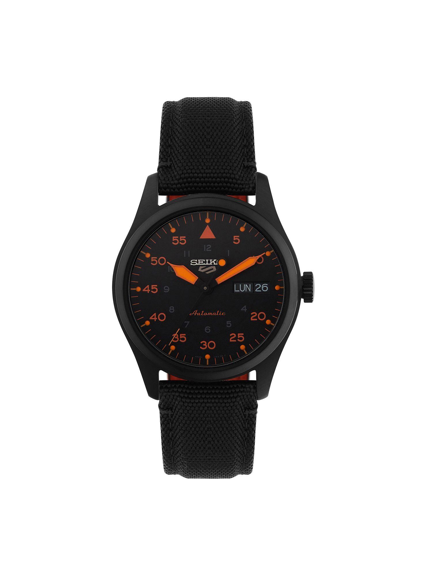 new 5 sports analog black dial mens watch-srph33k1