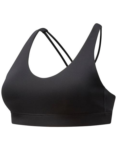 new balance black scoop neck sports bra
