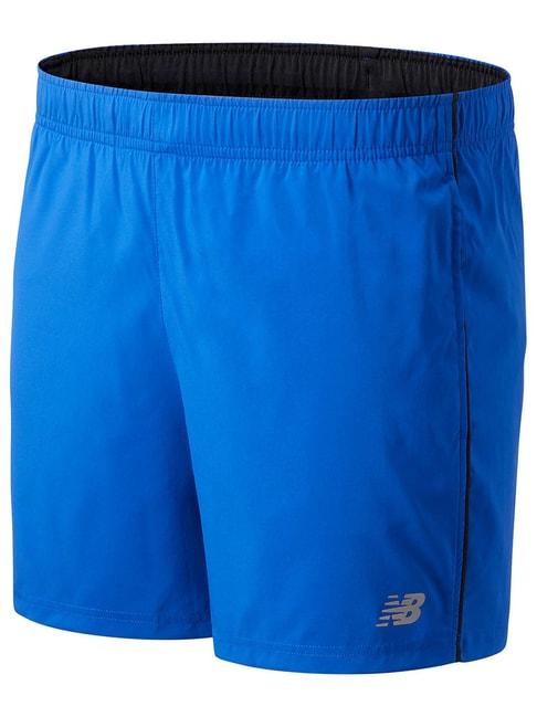 new balance blue mid rise shorts
