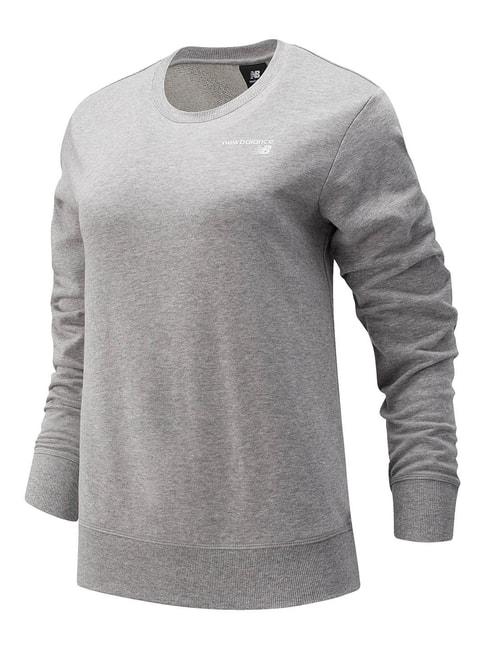 new balance grey full sleeves sweatshirt