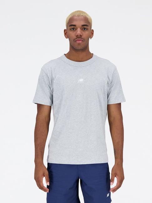 new balance grey regular fit printed crew t-shirt