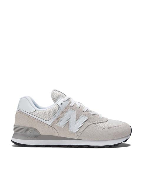 new balance men's 574 cloud white casual sneakers